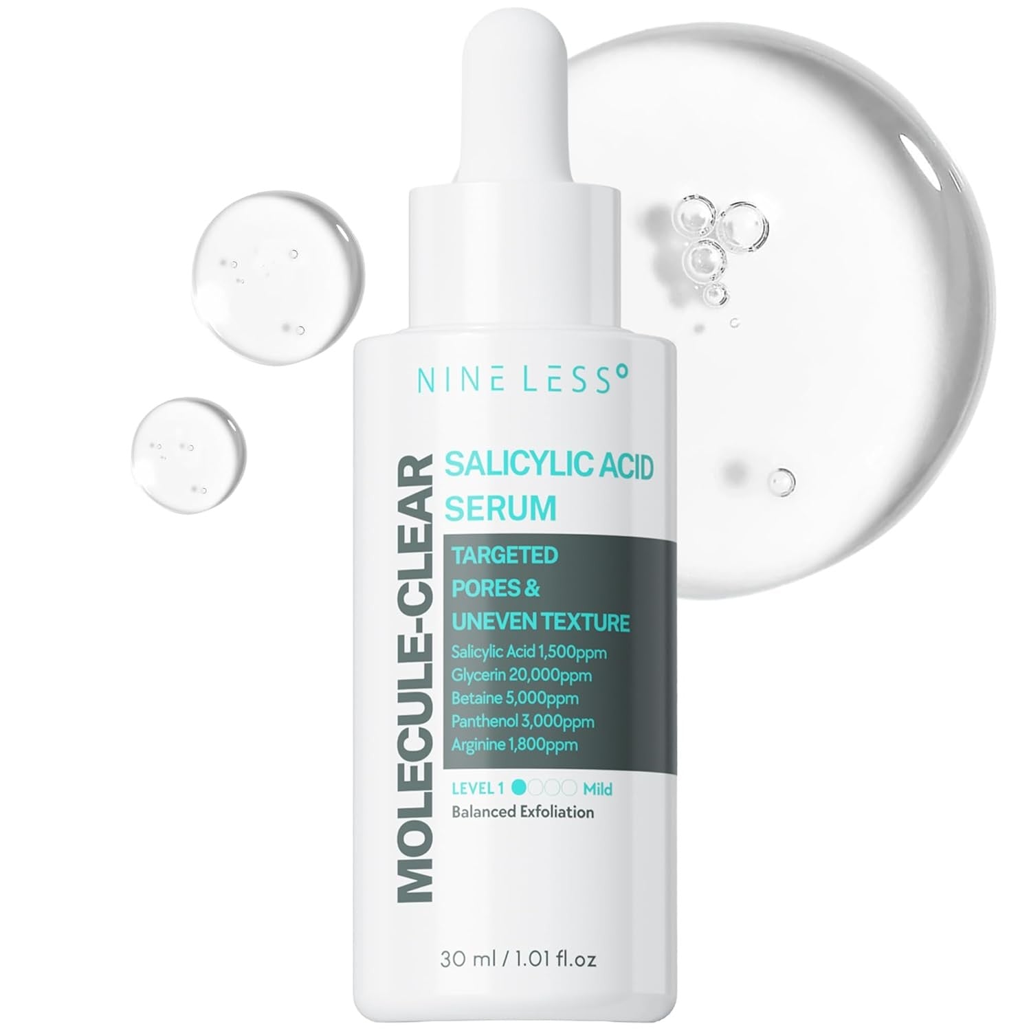 nineless salicylic acid serum molecule-clear 30ml |ناين ليس سالساليك أسد سيروم ٣٠ مل