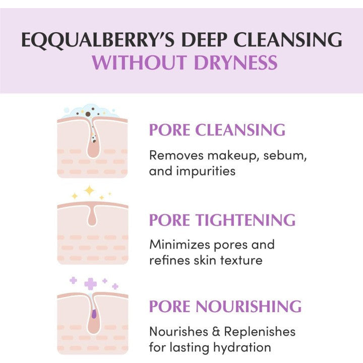 eqqual berry purple rice pore smoothing cleansing oil 200 ml | ايكوال بيري غسول زيتي ٢٠٠ مل