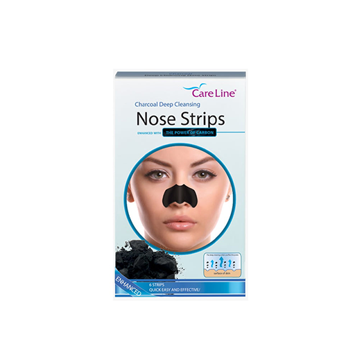 care line nose strips carbon 6 strips |شرائح ازاله الرؤوس السوداء من كي لاين بالفحم
