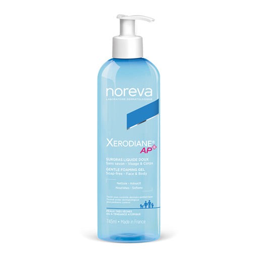 noreva Xerodiane AP Face & Body Gentle Foaming Gel - 745ml | - 745 جل نوريفا غسول لطيف جل للوجه و الجسم