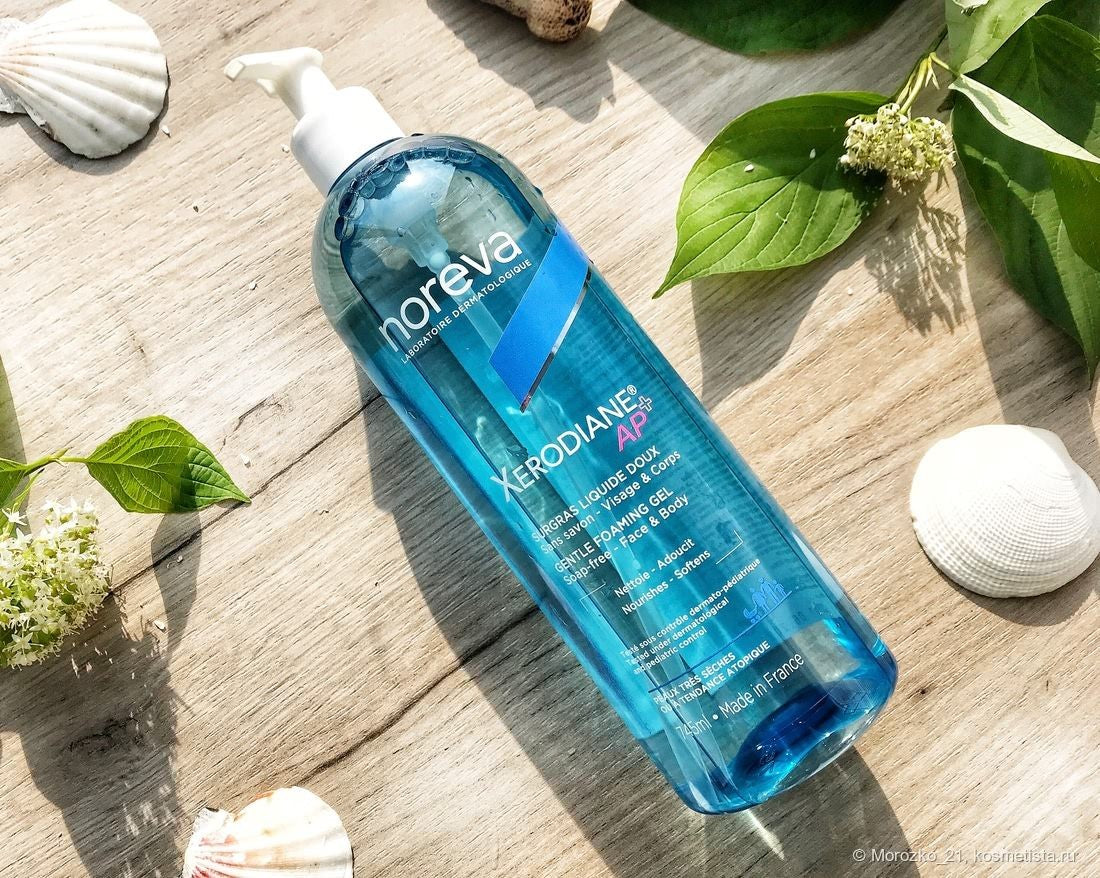 noreva Xerodiane AP Face & Body Gentle Foaming Gel - 745ml | - 745 جل نوريفا غسول لطيف جل للوجه و الجسم