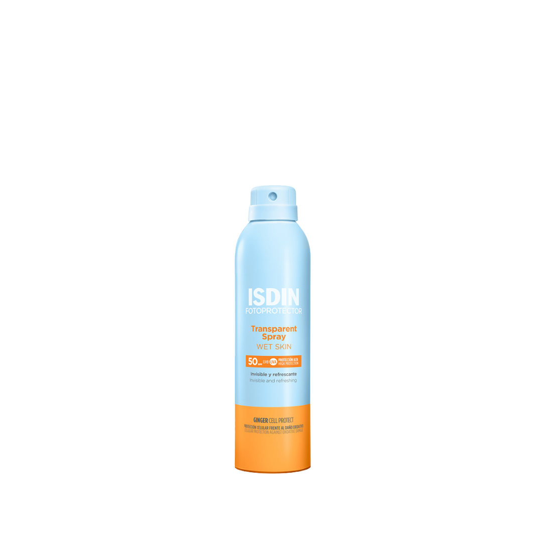 ISDIN Photoprotector Transparent Spray Wet Skin SPF 50+ - 250ml | ازدن بخاخ واقي شمسي شفاف spf50+ - 250 مل