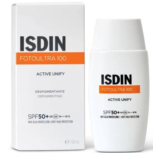 ISDIN Fotoultra 100 Active Unify واقي شمس علاجي متقدم مصمم خصيصاً للبشرة التي