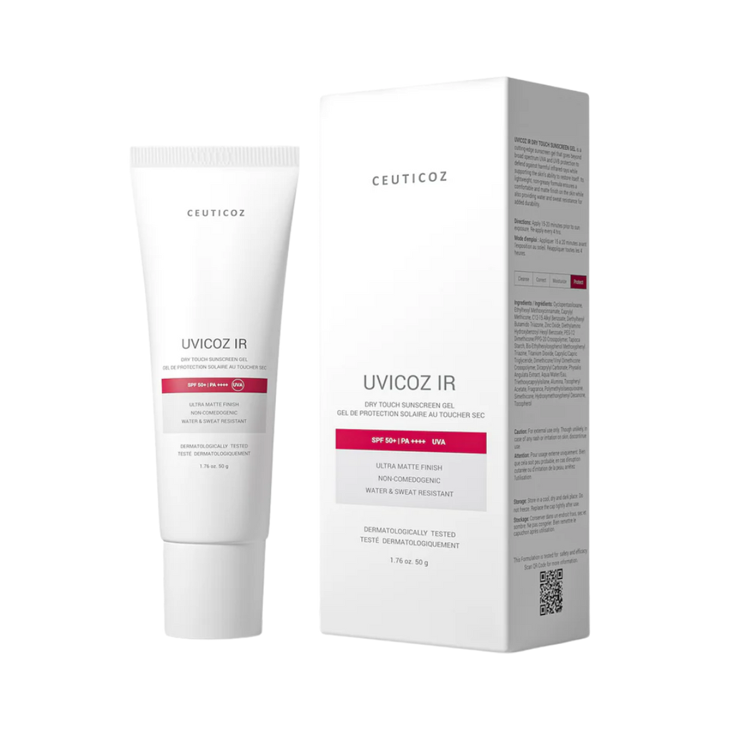 CEUTICOZ Uvicoz IR Dry Touch Sunscreen sPF50+ - 50g | سيوتيكوز يوفيكوز IR واقي شمسي بملمس جاف SPF50+ – 50 غرام