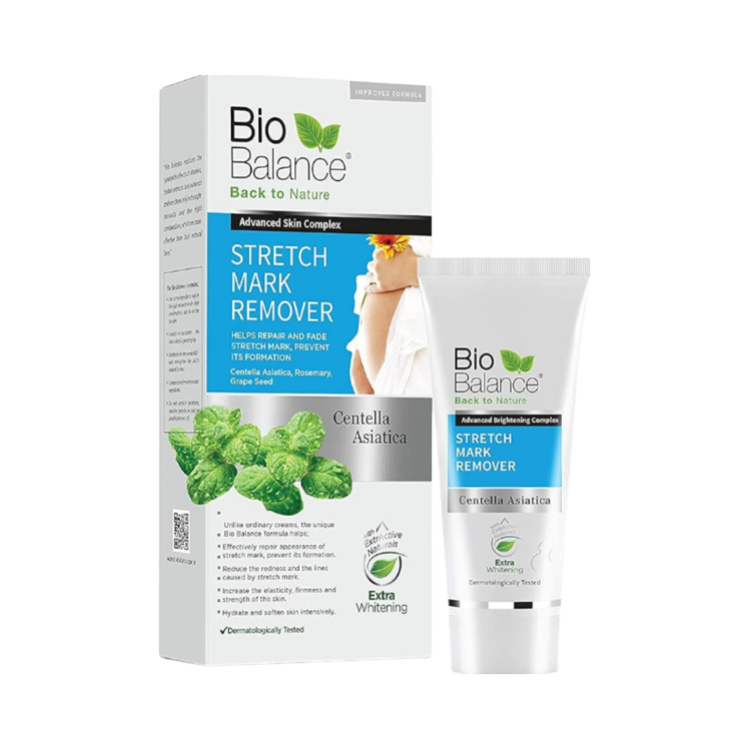 Bio Balance Stretch Mark Remover Cream - 60ml | بايو بالانس كريم لعلاج تشقق الجسم علامات التمدد الامن للحوامل - 60 مل