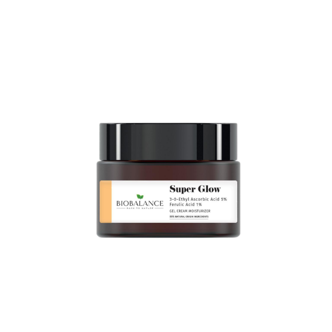 Bio Balance Super Glow Brightening cream-gel with Ascorbic Acid 5% + Ferulic Acid 1% - 50ml | بايو بالانس كريم التفتيح و النضارة مع فيتامين سي - 50 مل