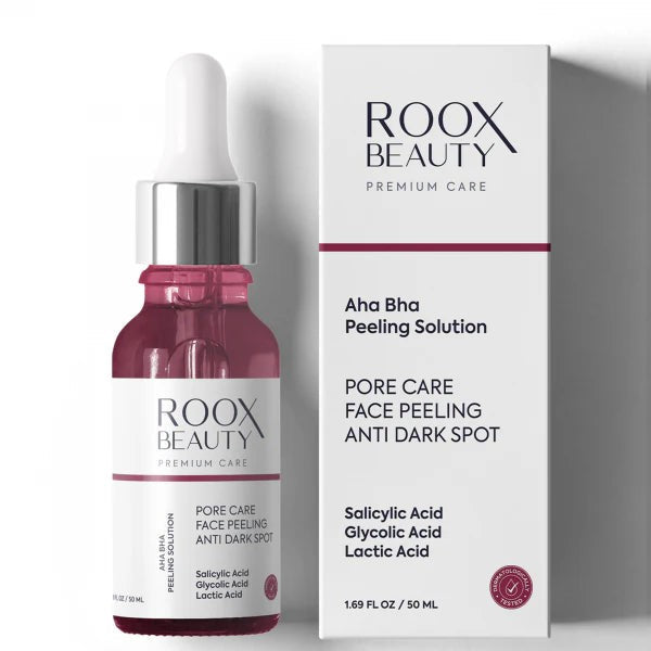 ROOX BEAUTY Aha Bha peeling Solution - 50ml | روكس بيوتي سيروم مقشر بأحماض ال AHA و ال BHA - 50 مل