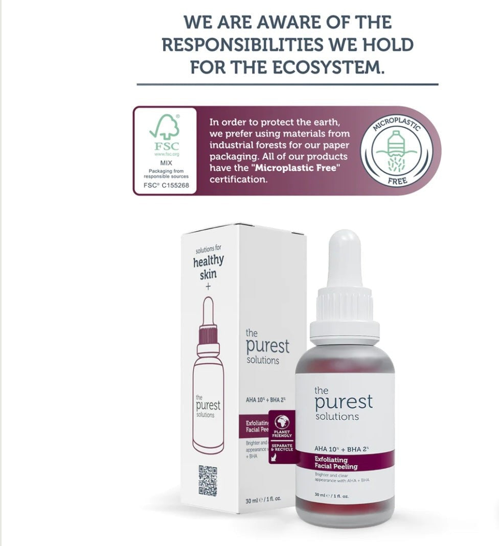 The Purest Solutions Exfoliating Facial Peeling - 30ml | ذا بيورست سيروم مقشر الأحماض - 30 مل