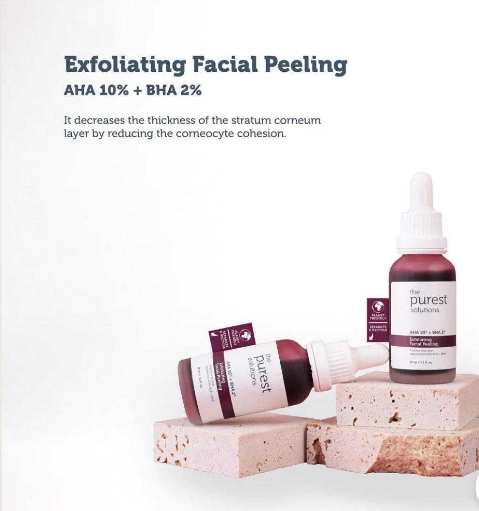 The Purest Solutions Exfoliating Facial Peeling - 30ml | ذا بيورست سيروم مقشر الأحماض - 30 مل