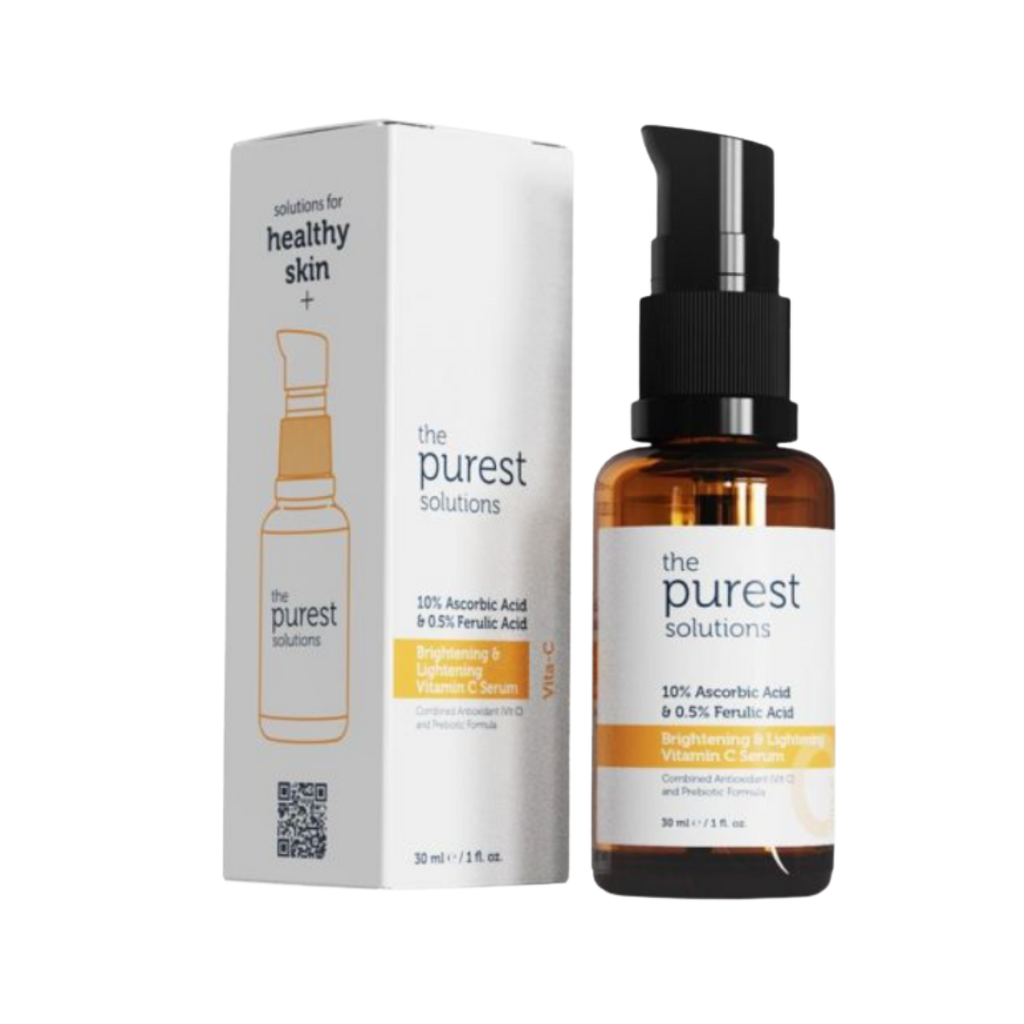 The Purest Solutions Brightening + Lightening Vitamin C Serum - 30ml | ذا بيورست سيروم فيتامين سي - 30 مل