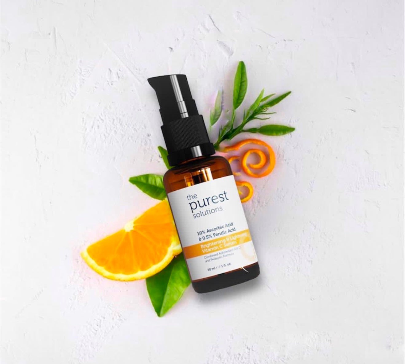 The Purest Solutions Brightening + Lightening Vitamin C Serum - 30ml | ذا بيورست سيروم فيتامين سي - 30 مل