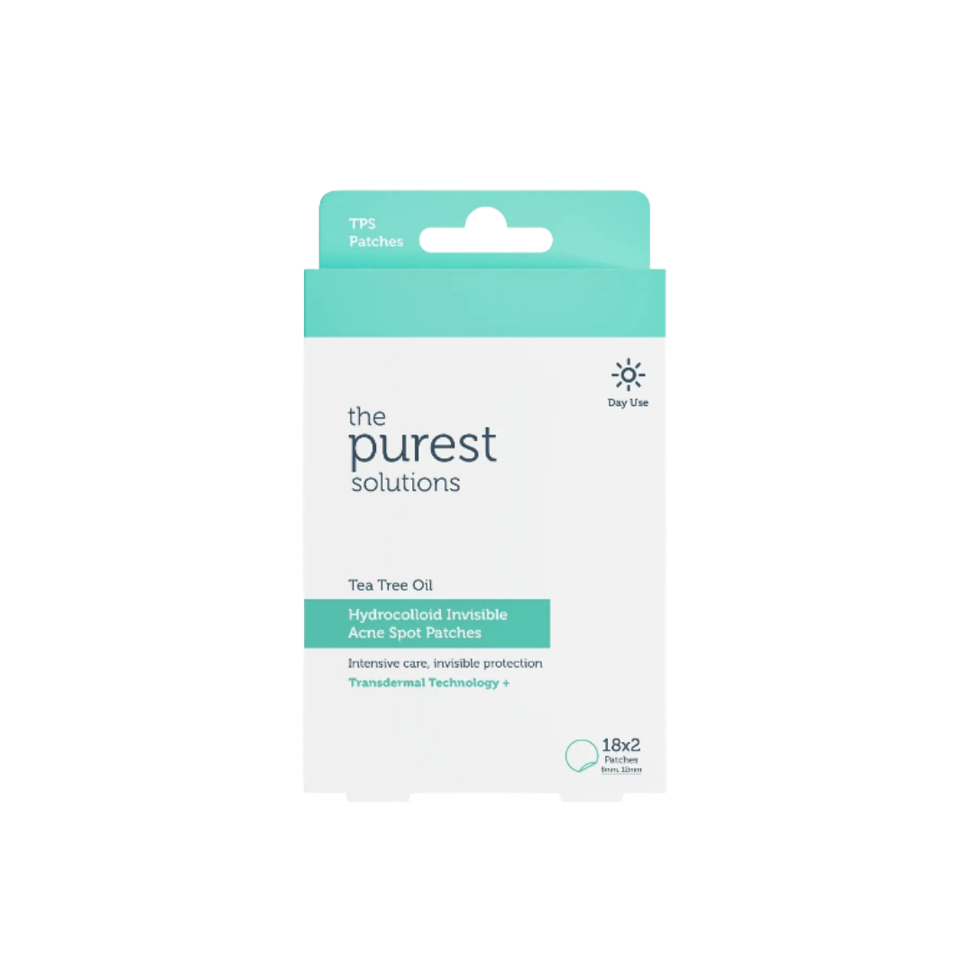 The Purest Tea Tree Oil Hydrocolloid Invisible Acne Spot Patches 18*2| 18*2بيوريست لصقات لعلاج حب الشباب