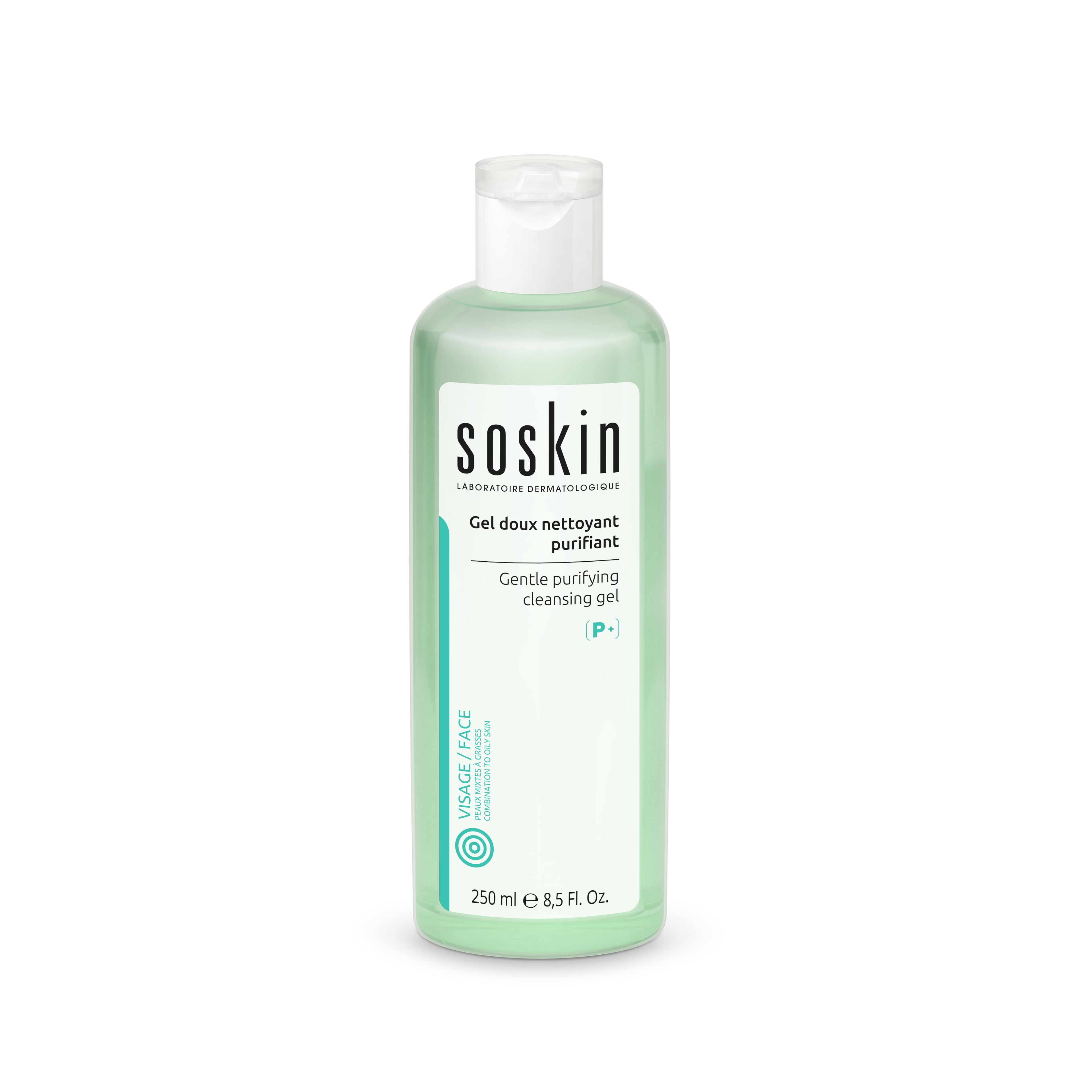 Soskin Gentle Purifying Cleasing Gel - 250ml | سوسكن غسول منظف للبشرة المختلطة والدهنية -250 مل