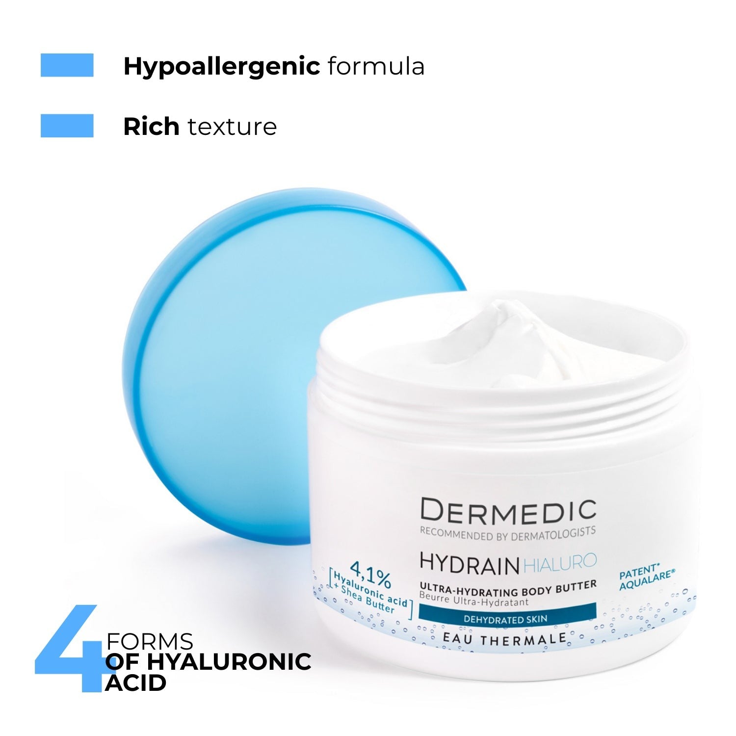 DERMEDIC Hydrain3 Ultra-hydrating body butter body oil - 225ml | ديرمديك زبدة الجسم المرطبة للجسم - 225 مل