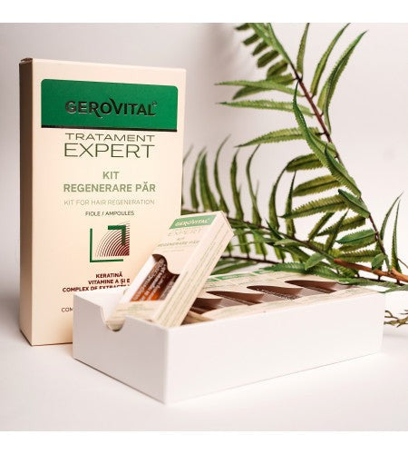 الرئيسيةأمبولات ترميم الشعر وعلاج التلف من جيروفيتال | Gerovital Hair Repair Ampoules