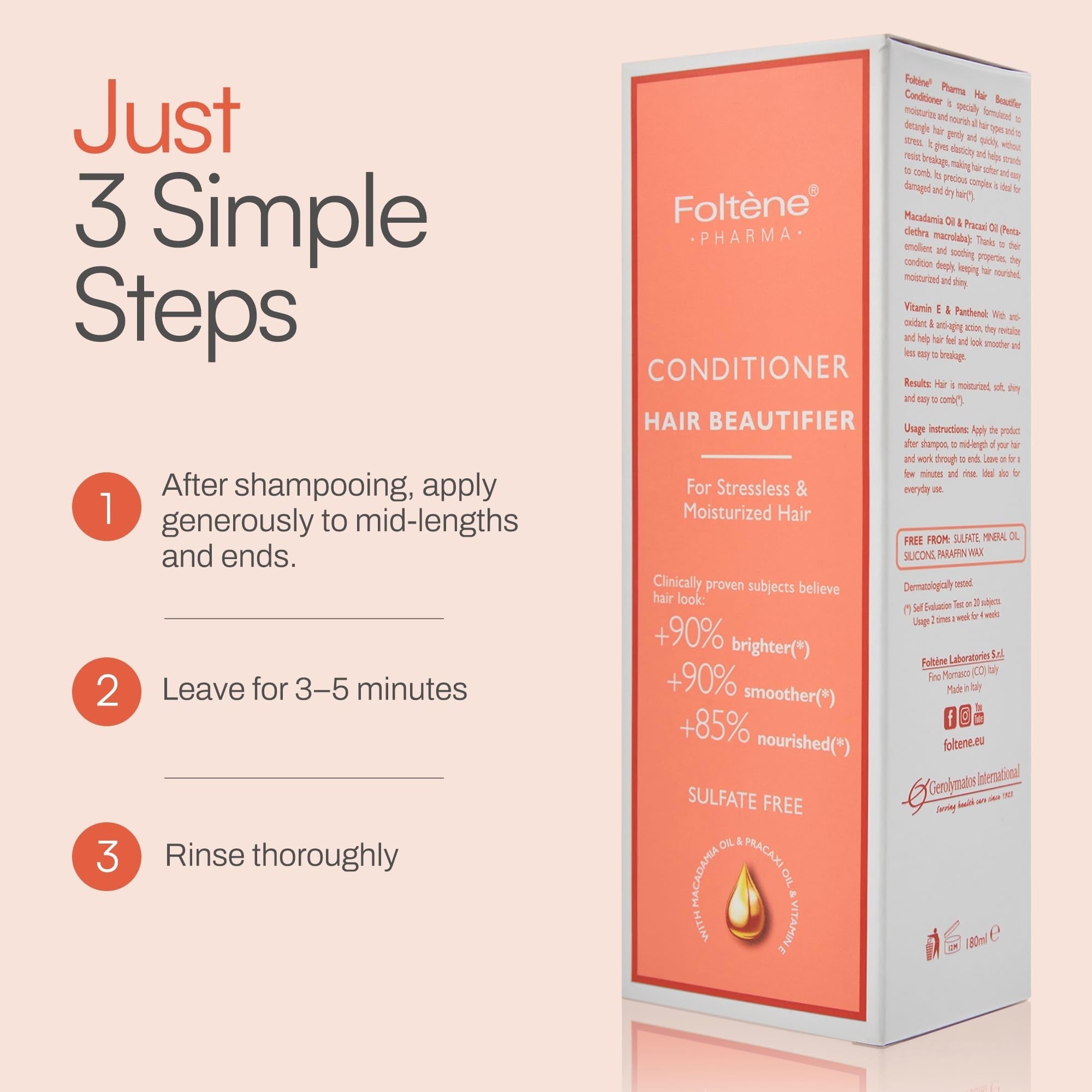 Foltene Pharma Conditioner Hair Beautifier 180ml |فولتين فارما بلسم لتجميل الشعر 180 مل