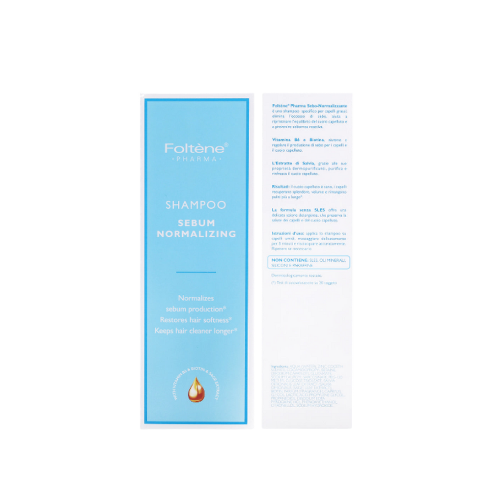 Foltene Pharma Sebum Normalizing Shampoo for Oily Hair – 200ml | فولتين فارما شامبو لتنظيم افراز الدهون للشعر الدهني- 200 مل
