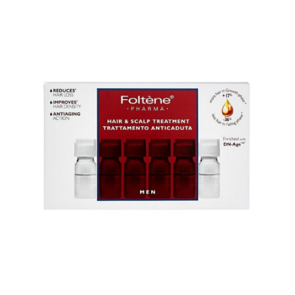 Foltene Pharma Hair and Scalp Treatment for Men - 12 amplules | فولتين فارما علاج الشعر وفروة الرأس للرجال - 12 امبول