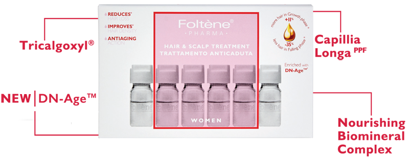 Foltene Pharma Anti-Hair Loss Treatment for Women - 12 ampoules | فولتين فارما علاج مضاد لتساقط الشعر للنساء - 12 أمبولة