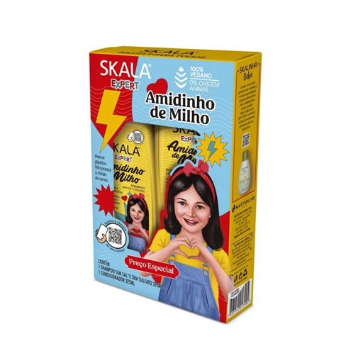سيت شامبو وبلسم بمستخلص الذرة للشعر المجعد للأطفال Amidinho de Milho Shampoo & Conditioner for Kids