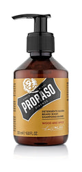 هو غسول اللحية بروراسو (Proraso Beard Wash) برائحة الأخشاب والتوابل (Wood and Spice).