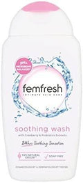 غسول فيم فريش الملطف (Femfresh Soothing Wash) المخصص للعناية بالمنطقة الحساسة.