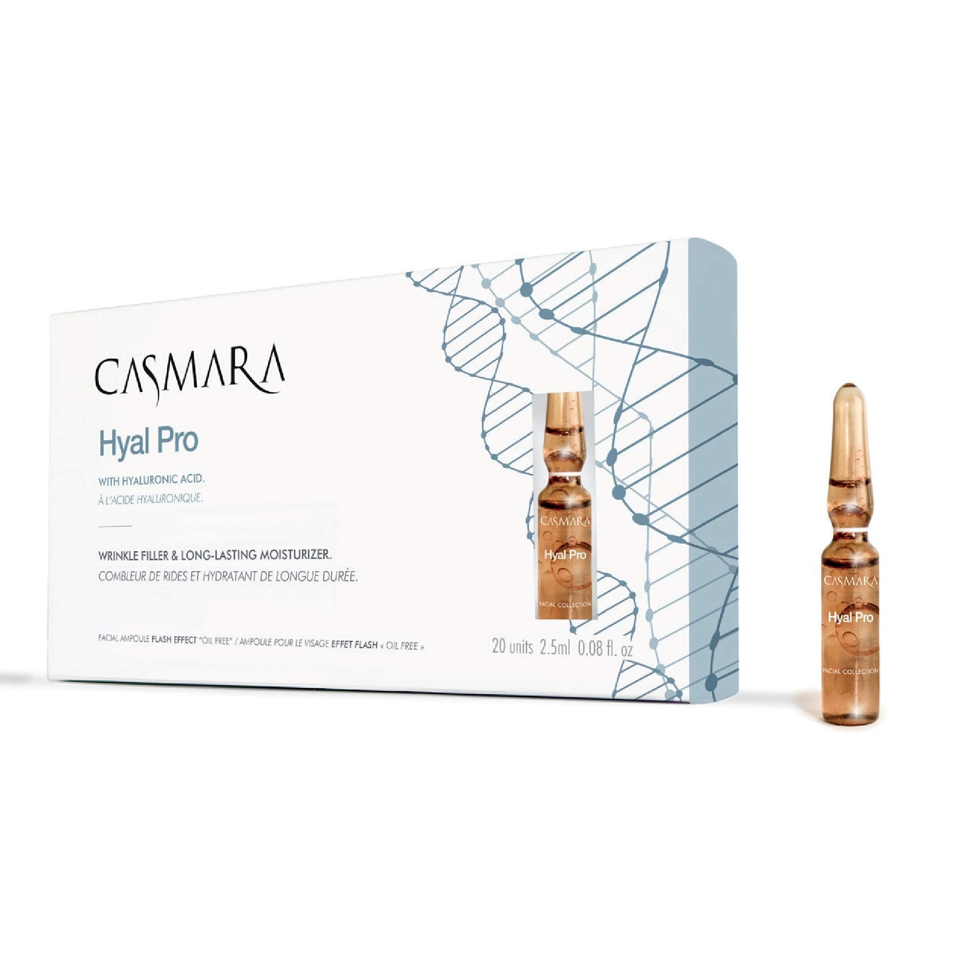 casmara hyal Pro  /  المصممة لترطيب البشرة بعمق وتعبئة التجاعيد بفضل تركيزها العالي من حمض الهيالورونيك