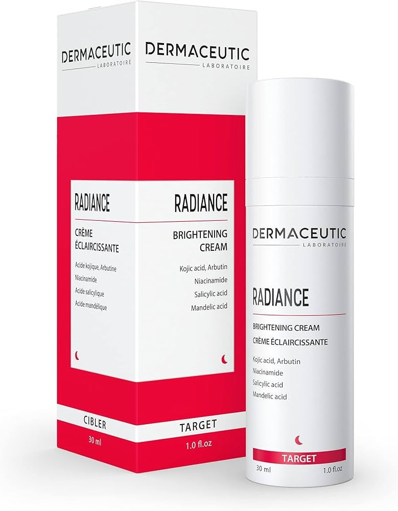 كريم ديرماسيوتيك راديانس (Dermaceutic Radiance)، وهو كريم تفتيح مركز مصمم لاستهداف تصبغات البشرة وتوحيد لونها.