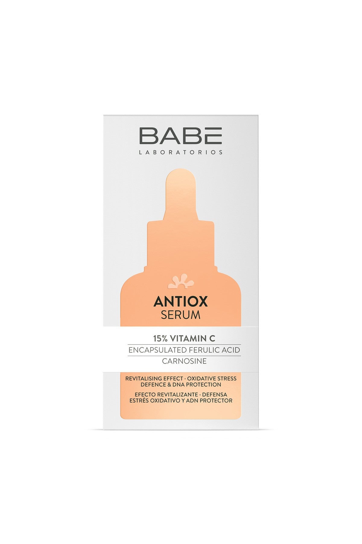 سيروم Babe Antiox 15% Vitamin C من ماركة Babé Laboratorios، وهو مصمم لحماية وتنشيط البشرة وتوحيد لونها.