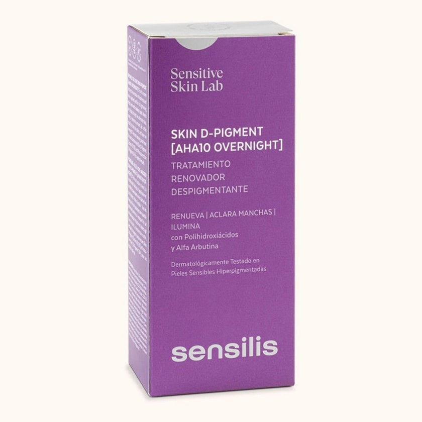 كريم ليلي لعلاج التصبغات وتجديد البشرة Skin D-Pigment [AHA10 Overnight] من ماركة Sensilis.