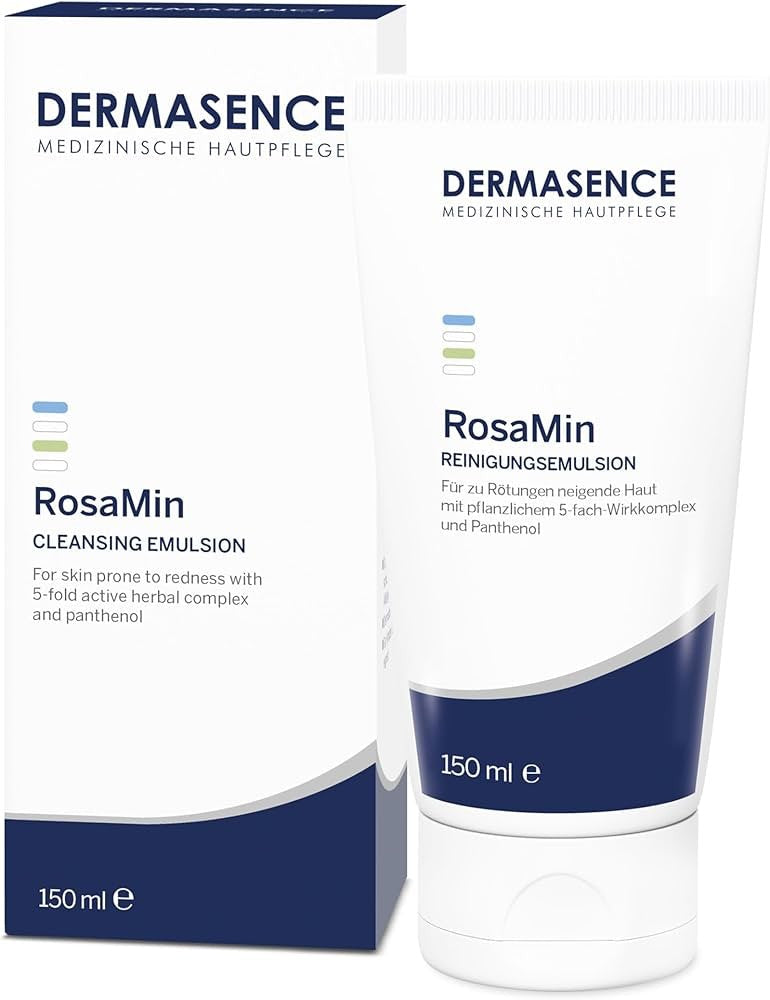 هو Dermasence RosaMin Cleansing Emulsion، وهو مستحلب منظف لطيف وخالٍ من الصابون، مصمم خصيصاً للبشرة الحساسة والمعرضة للاحمرار أو الوردية.