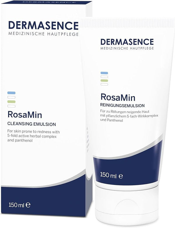هو Dermasence RosaMin Cleansing Emulsion، وهو مستحلب منظف لطيف وخالٍ من الصابون، مصمم خصيصاً للبشرة الحساسة والمعرضة للاحمرار أو الوردية.