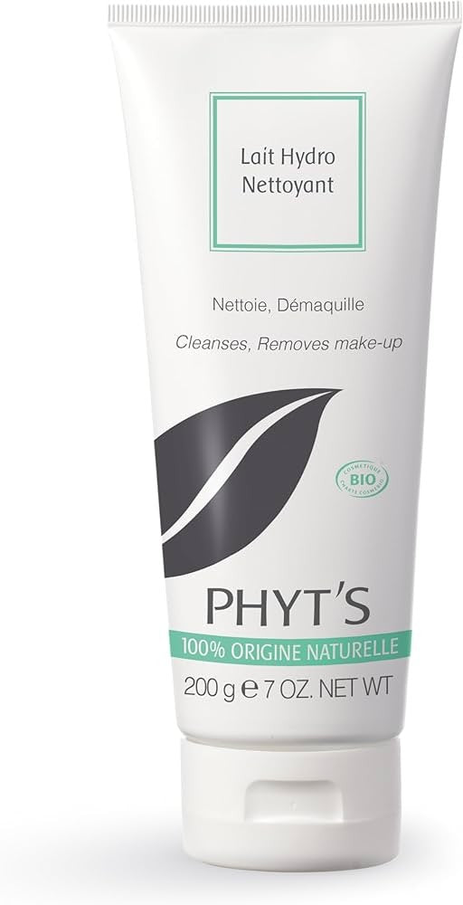 حليب تنظيف البشرة (Lait Nettoyant) من ماركة Phyt's الفرنسية. يُستخدم كمنظف يومي ومزيل للمكياج،