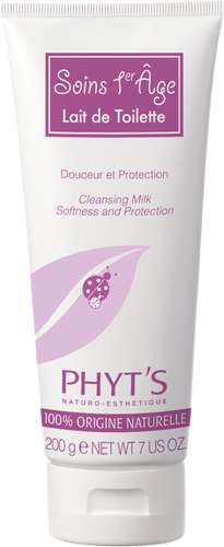 حليب تنظيف للأطفال عضوي من ماركة Phyt's (فيتس)، وتحديداً من مجموعة Soins 1er Âge (عناية العمر الأول