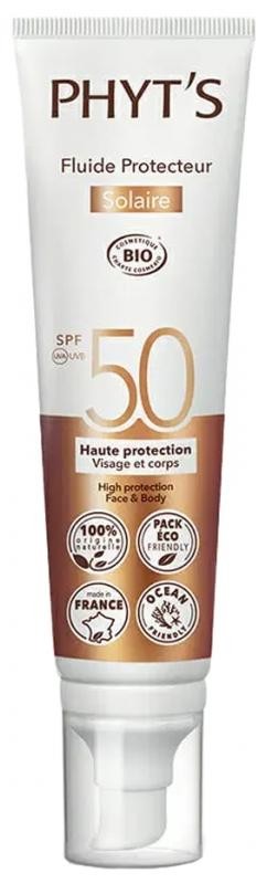 سائل فايتس الواقي من الشمس (Phyt's Fluide Protecteur Solaire) بتركيبة عضوية 100% وعامل حماية SPF 50