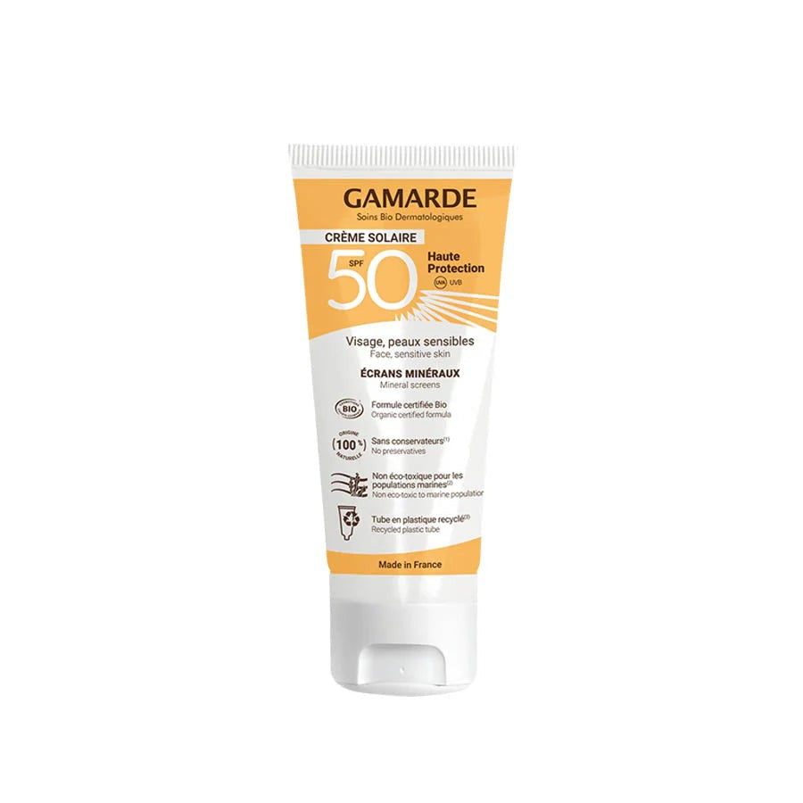 هو Gamarde High Protection Sun Fluid SPF 50، وهو واقي شمس عضوي بفلتر معدني 100% مصمم للبشرة الجافة والحساسة