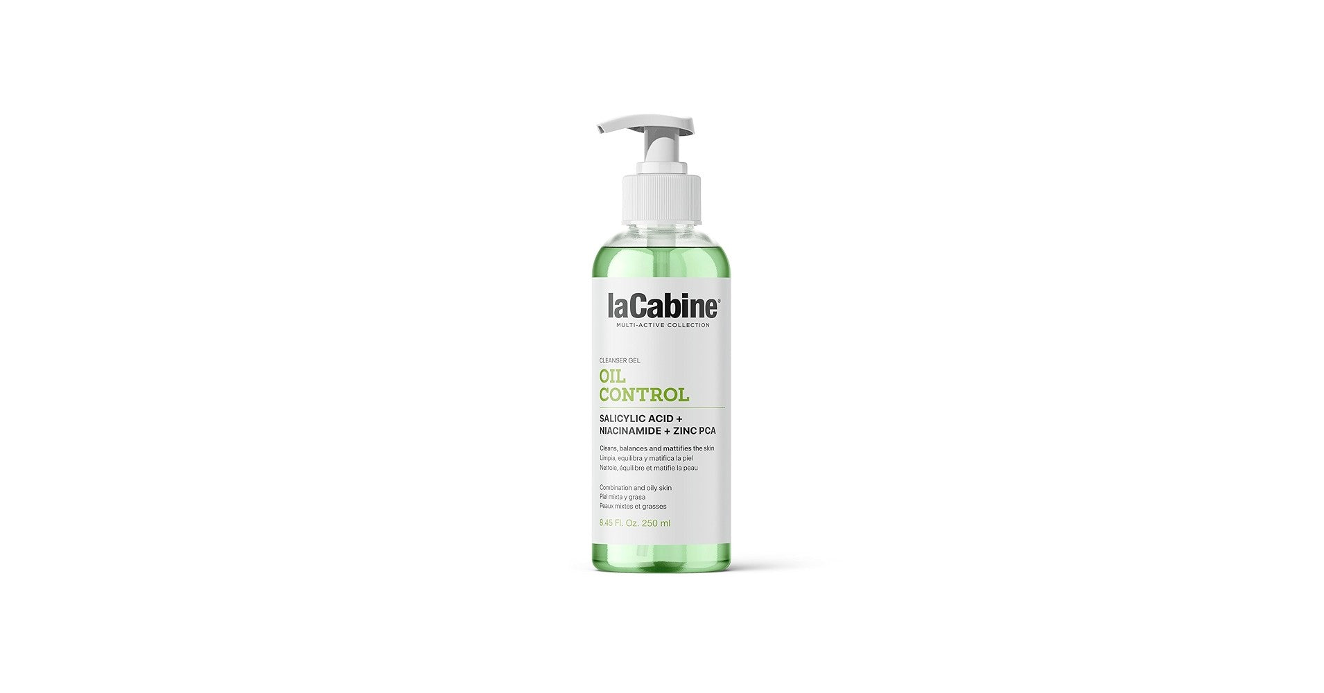 LaCabine Oil Control Facial Cleansing Gel، وهو جل منظف للوجه مصمم خصيصاً للعناية بالبشرة الدهنية والمختلطة