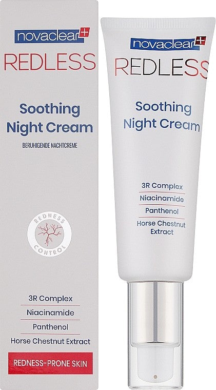 Novaclear Redless Soothing Night Cream، وهو كريم ليلي
