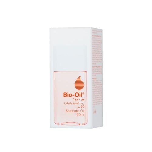 هو بيو-أويل (Bio-Oil) زيت للعناية بالبشرة، ويظهر في الصورة حجم 60 مل.