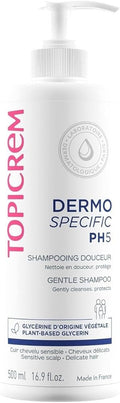 شامبو توبيكريم ديرمو سبيسيفيك pH5 اللطيف (Topicrem Dermo Specific PH5 Gentle Shampoo) بحجم 500 مل.