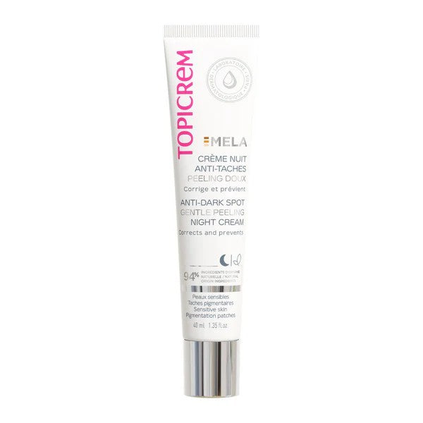 Topicrem MELA Anti-Dark Spot Gentle Peeling Night Cream ٤٠ml | توبيكريم ميلا كريم ليلي مقشر لطيف مضاد للبقع الداكنة ٤٠ مل