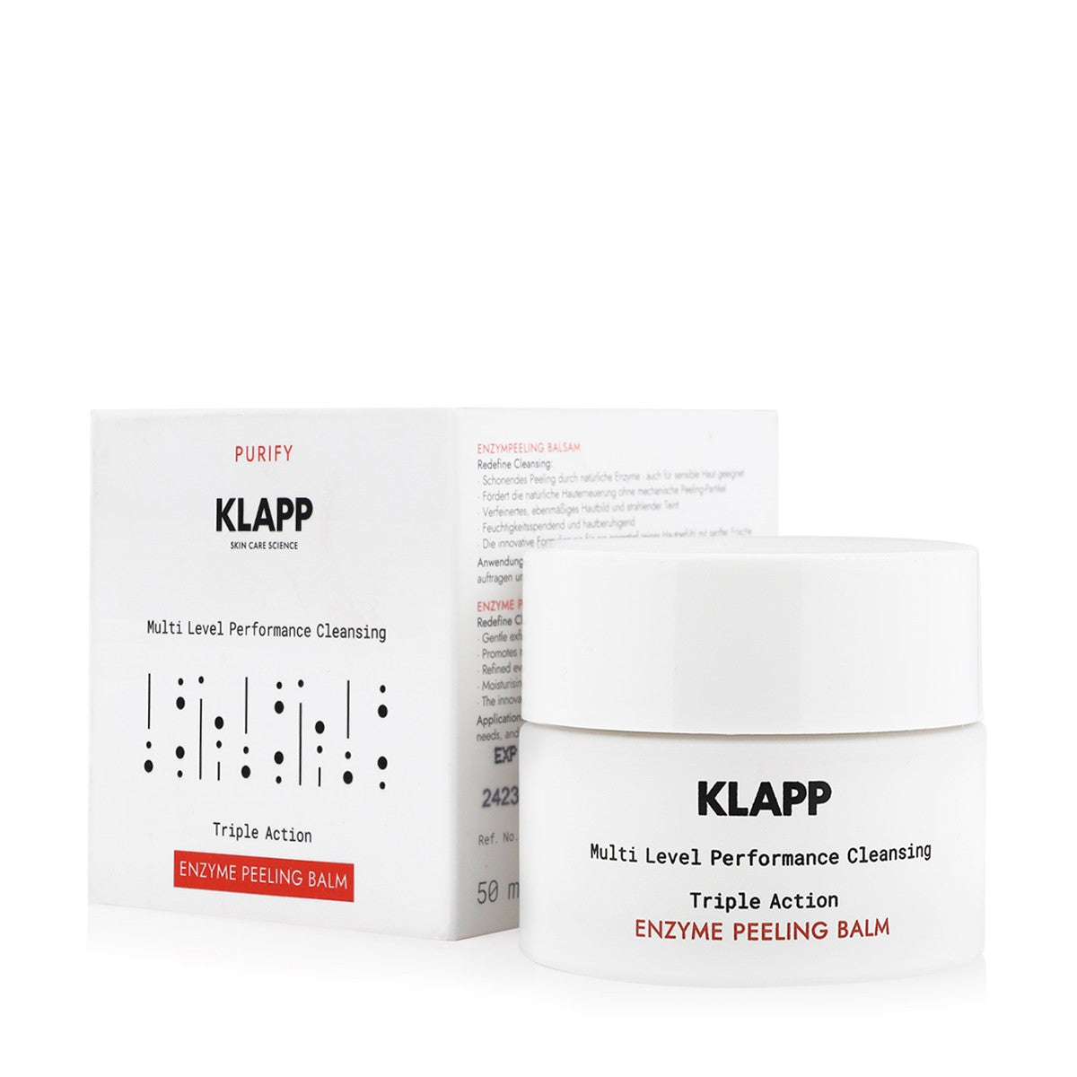 Klapp Multi Level Performance Cleansing Triple Action Enzyme Peeling Balm، وهو مقشر إنزيمي لطيف من علامة "كلاب"