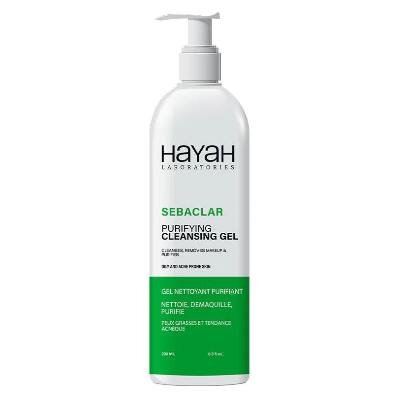 Hayah SEBACLAR Purifying Cleansing Gel ٢٠٠ ml | حياة جل التنظيف والتنقية سيباكلار ٢٠٠ مل