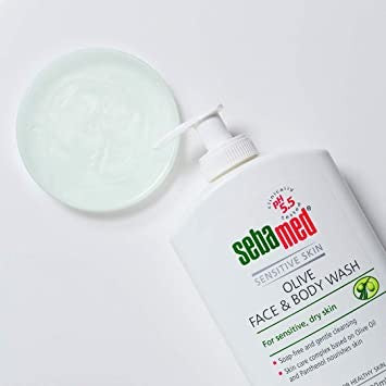 Sebamed Olive Face & Body Wash - 200 ml | سيباميد غسول للوجه والجسم للبشرة الجافة والحساسة - 200 مل