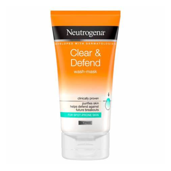 غسول وماسك منقي للوجه Clear & Defend Wash-Mask