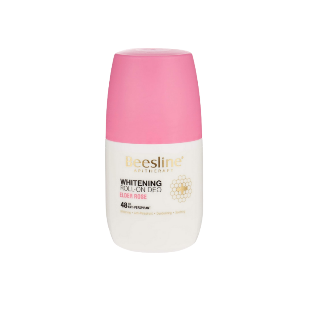Beesline Whitening Roll-On Deodorant – Elder Rose - 50ml | بيزلين رول اون مزيل العرق المفتح للبشرة برائحة الورد - 50 مل