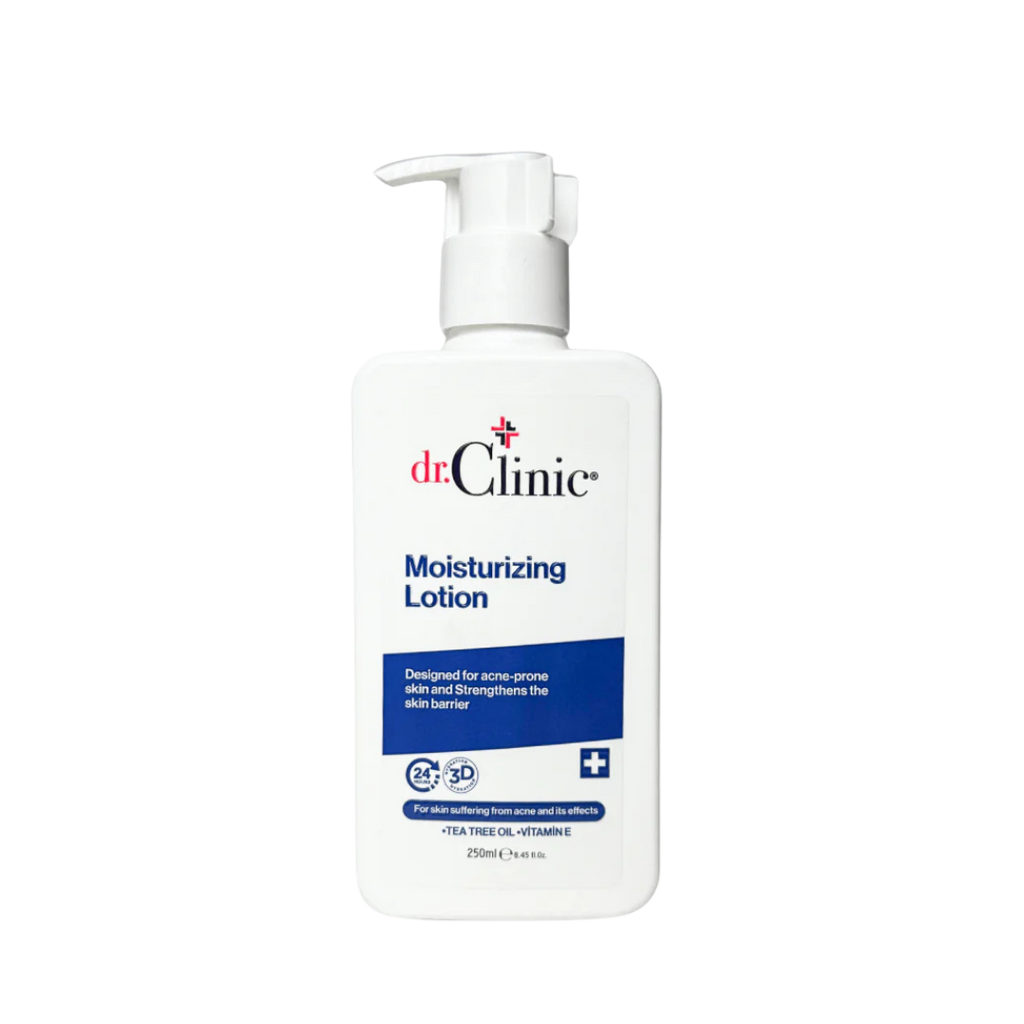 dr.Clinic Moisturizing Lotion for Acne Prone Skin - 250 ml | دكتور كلينك لوشن مرطب للبشرة المعرضة لحب الشباب - 250 مل