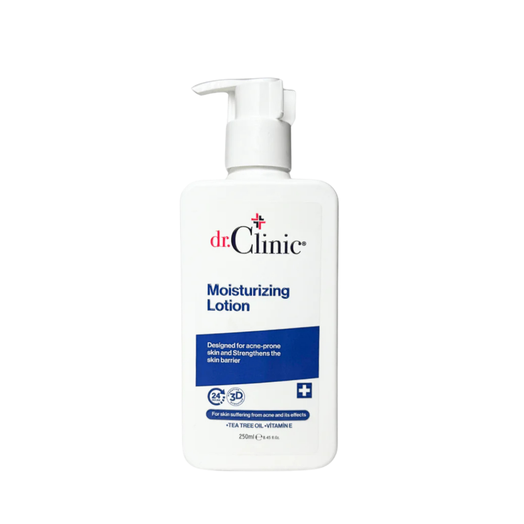 dr.Clinic Moisturizing Lotion for Acne Prone Skin - 250 ml | دكتور كلينك لوشن مرطب للبشرة المعرضة لحب الشباب - 250 مل