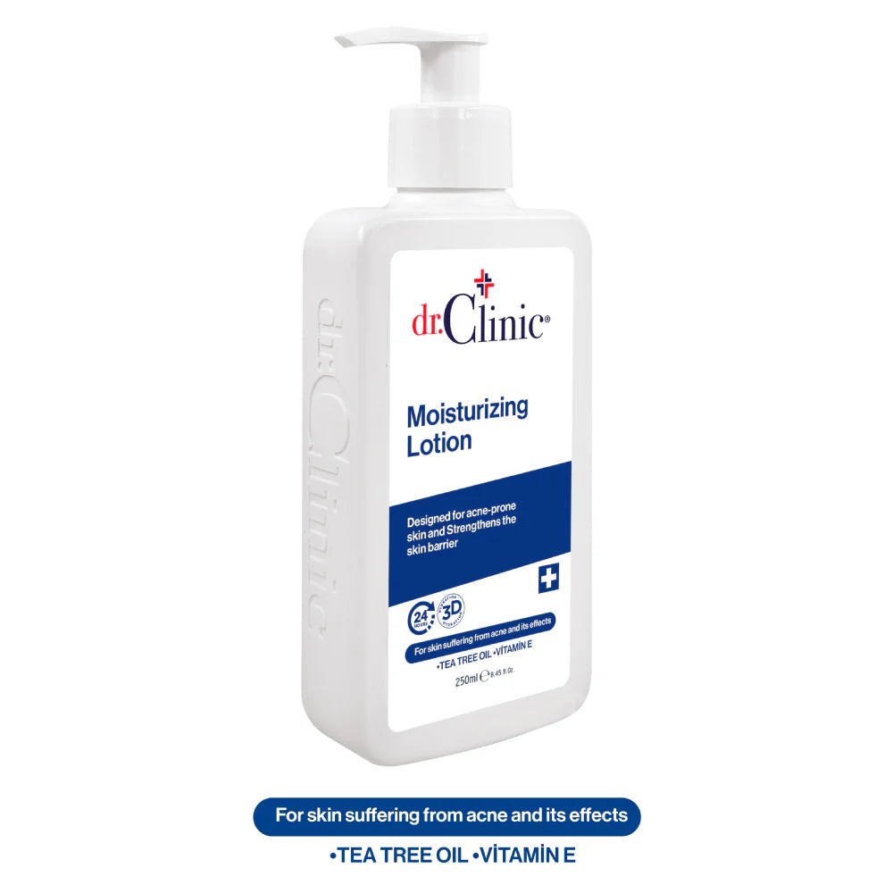 dr.Clinic Moisturizing Lotion for Acne Prone Skin - 250 ml | دكتور كلينك لوشن مرطب للبشرة المعرضة لحب الشباب - 250 مل