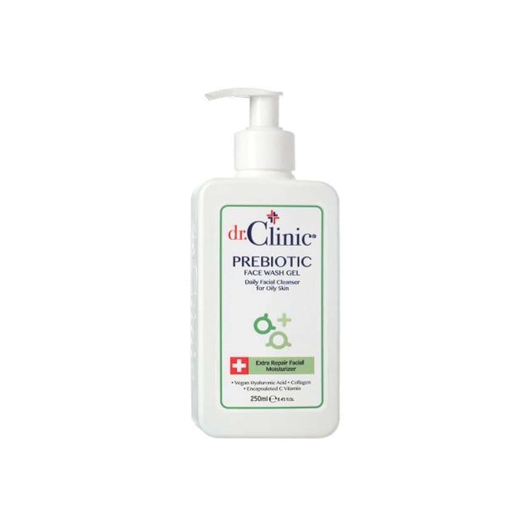 dr.Clinic Prebiotic Face Wash Gel Daily Facial Cleanser For Oily Skin - 250ml | دكتور كلينك غسول جل للبشرة الدهنية - 250